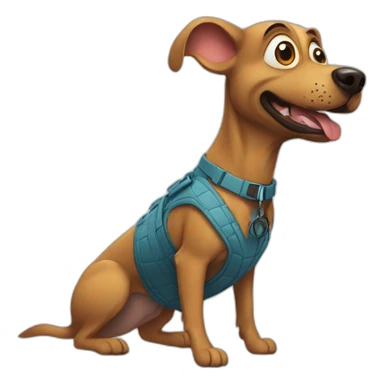 Dog wearing spider  sticker