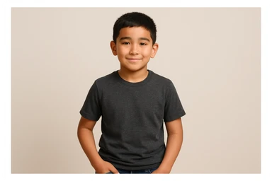 menga 10 11 yoshli bolani tasvirlab ber orqa fonda hech qanday narsa bo'lmasin va u bola o'zbek bo'lsin hech qanday milliy liboslarsiz sticker