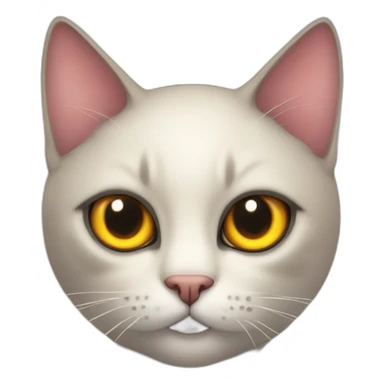 cat with devil eyes sticker