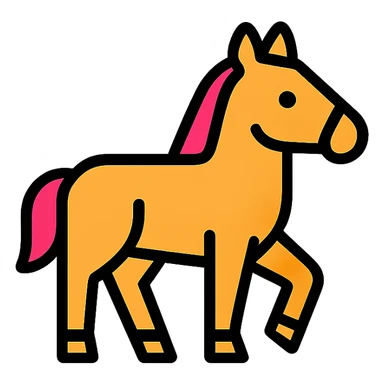 horse icon, clean and simple, modern icon style, no text sticker