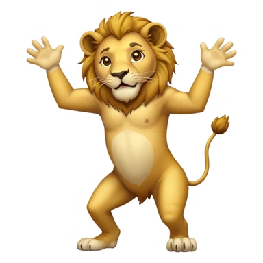 Lion doing the Hokey Pokey  sticker