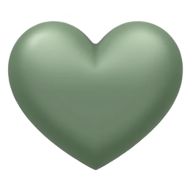 Sage green heart sticker