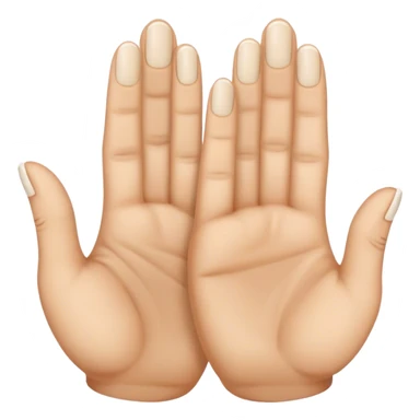 Tented fingers sticker