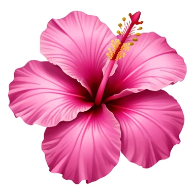 Pink hibiscus flower sticker