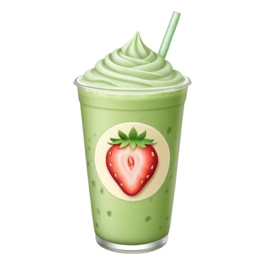 iced matcha latte strawberry  sticker