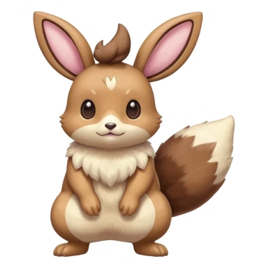 Pastel buneary-lopunny-furret-eevee-fusion (full body) sticker