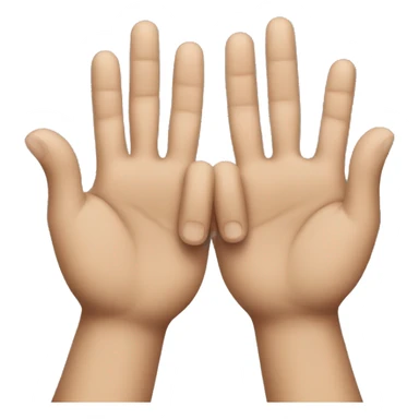 Emoji with hands in front - fingers locked together sticker