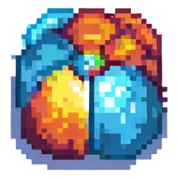 microsoft logo, pixel art style, retro look sticker