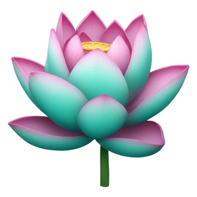 Pink lotus flower in turquoise water sticker