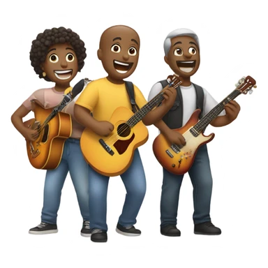 People jamming sticker