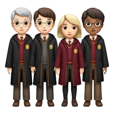 make bitlife kind of bitmojies of the harry potter universe. Make different kind of wizards and witches with different ages. make the clothes look like the one from hp sticker