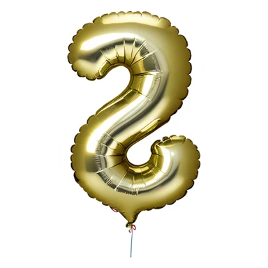 A number 3 foil balloon sticker