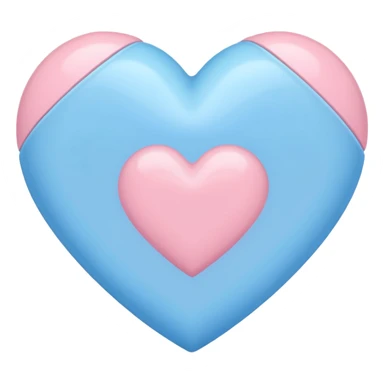 light pink and blue heary sticker