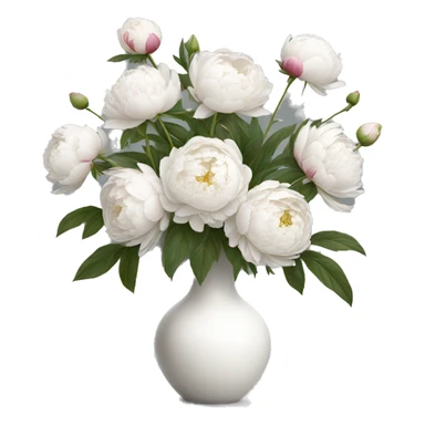 Realistic-white-modern-vase-with-peonies sticker