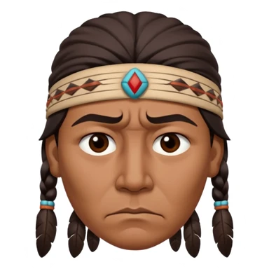native american showing Annoyance/anger - feeling of irritation or displeasure  sticker