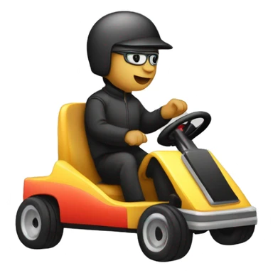 Keyboard letter "t" driving a gokart sticker