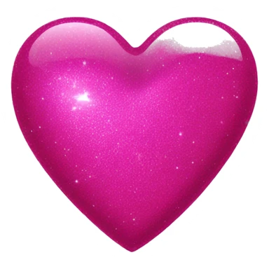 hot pink glittery heart sticker