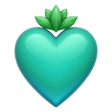 Corazón verde - azul oscuro sticker