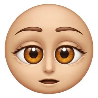 standard eye emoji with eyelid halfway closed, mid-blink sticker