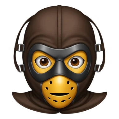 bdsm slave leather mask fullhead sticker