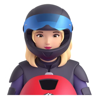 girl wearing a motorcycle helmet sticker