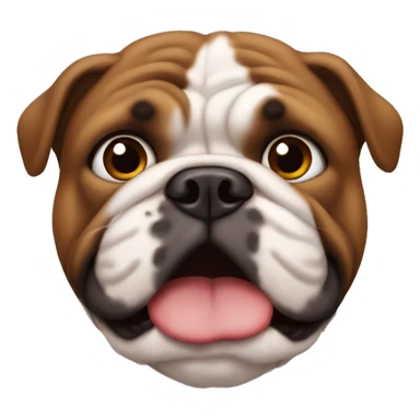 Brown rnglish bulldog  sticker