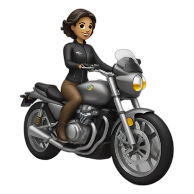 mulher motociclista sticker