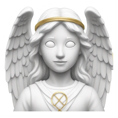  white angel statue sticker