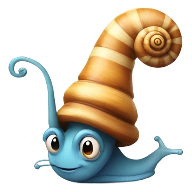 snail with party hat sticker
