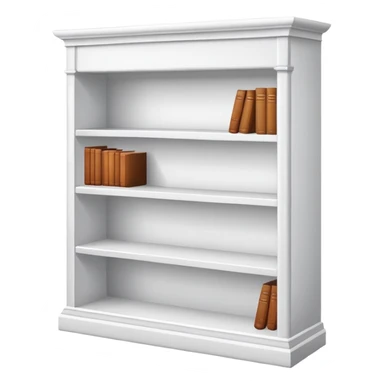 Beautiful white bookshelf aesthetic  sticker