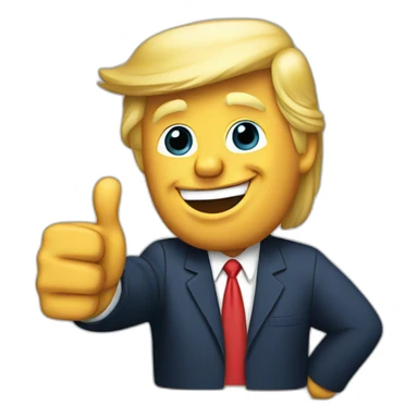 Donald trump gives a thumbs up sticker