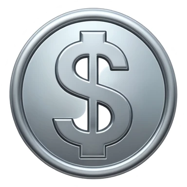 $ dollar metal symbol sticker