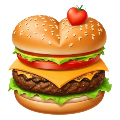burger but in a heart shape sticker