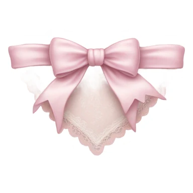 rococo Pastel pink heart with white bow with lace and frills  sticker