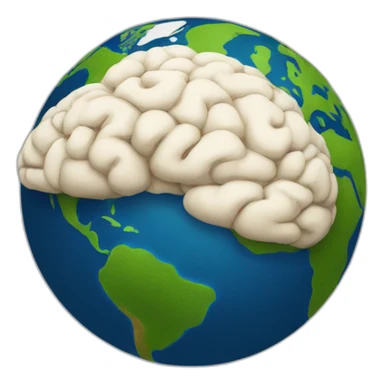 earth with hidden brain sticker