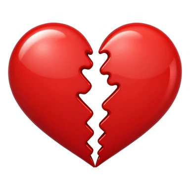 Une cœur qui forme un demi cœur sticker