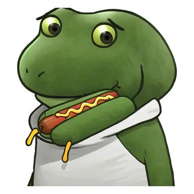 Hot dog in a hoodie  sticker