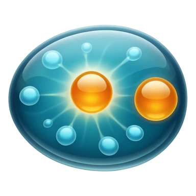 uma celula oval com nucleo dentro sticker