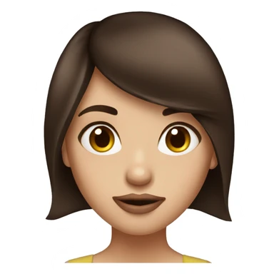 Girl brunette big lips sticker