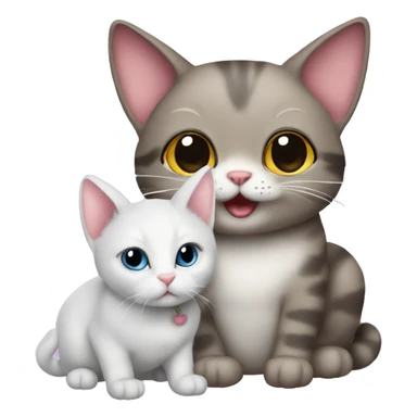 Kitty cat with a bunny sticker