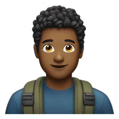 A young man making podcasts sticker