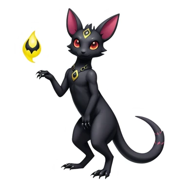 Shiny Dark Edgy Gothic Gloomy Futuristic Salandit-Umbreon-Delcatty-Hybrid (Full body) sticker