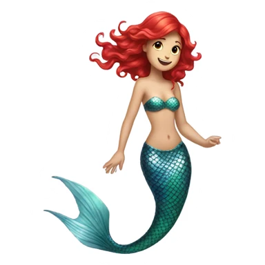 Redhead mermaid sticker