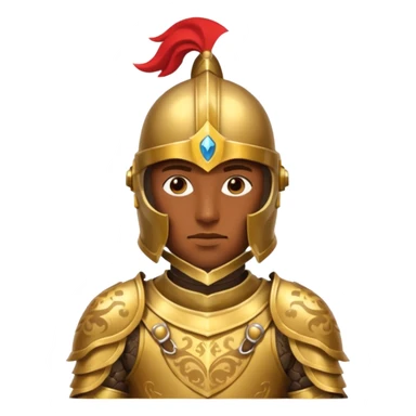 gold knight, brown skin sticker