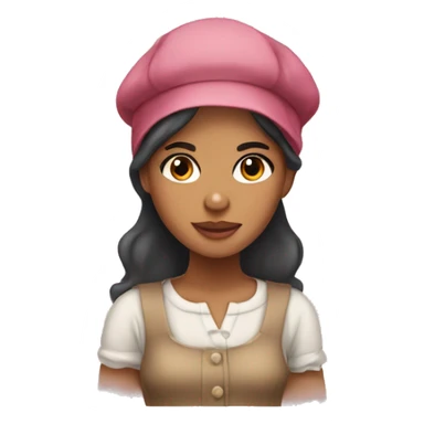 A mixed girl wearing a bonnet sticker