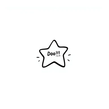 star-shaped sticky note with handwritten text sticker