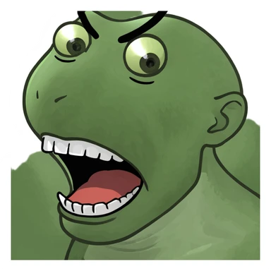 me strangling myself with my mouth open  sticker