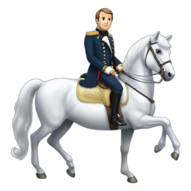 Macron sur une licorne sticker
