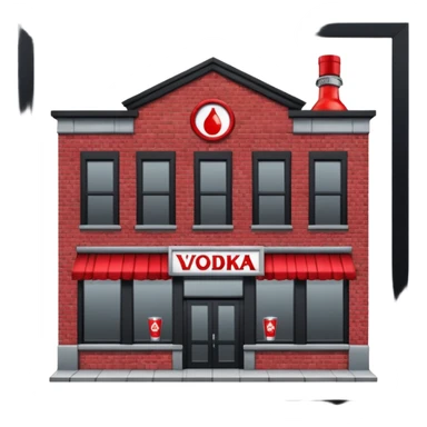 The dark building of the vodka store sticker