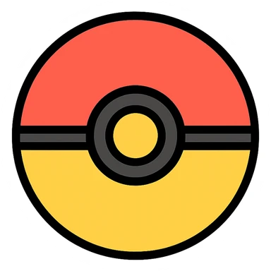 Poké Ball icon, modern clean style, simple bold, suitable for app or web use sticker